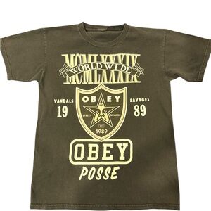 Obey Black Short Sleeve Tee Casual Streetwear